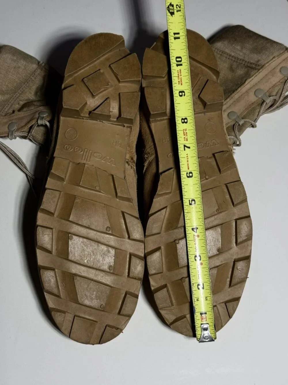 Wellco Hot Weather Combat Army Military Boots 2-5973 Tan Lace Up Size 8 R NEW
